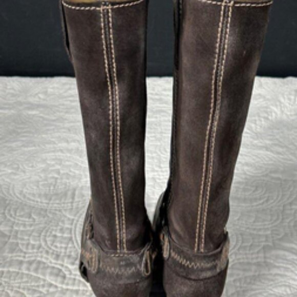 Bed Stu Cobbler Series Opal Brown Leather Harness Boots - Picture 9 of 16